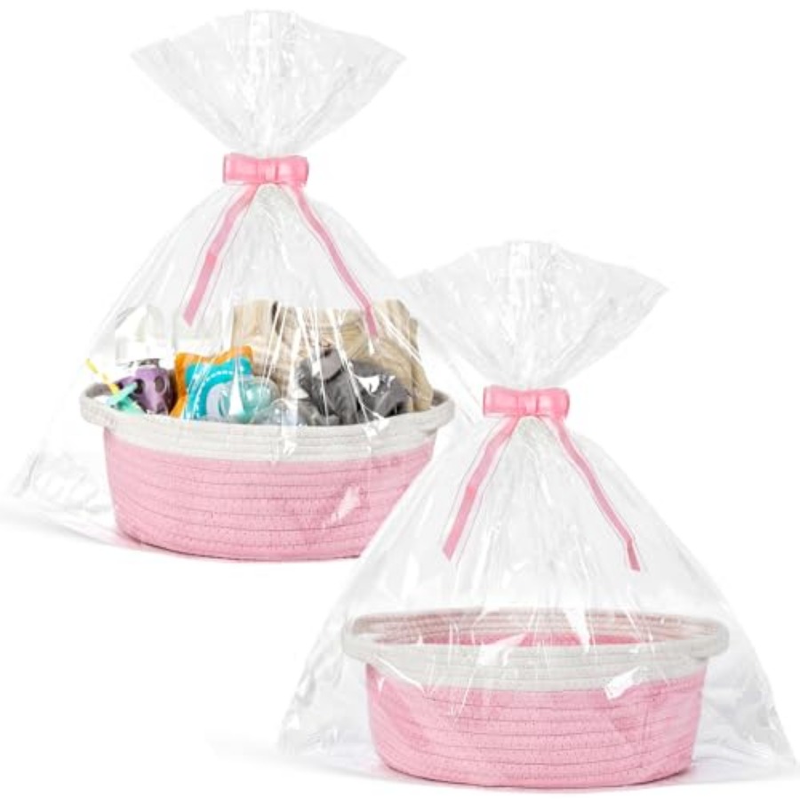 Baby Bag Nursery - 2 Pack Small Woven Basket with