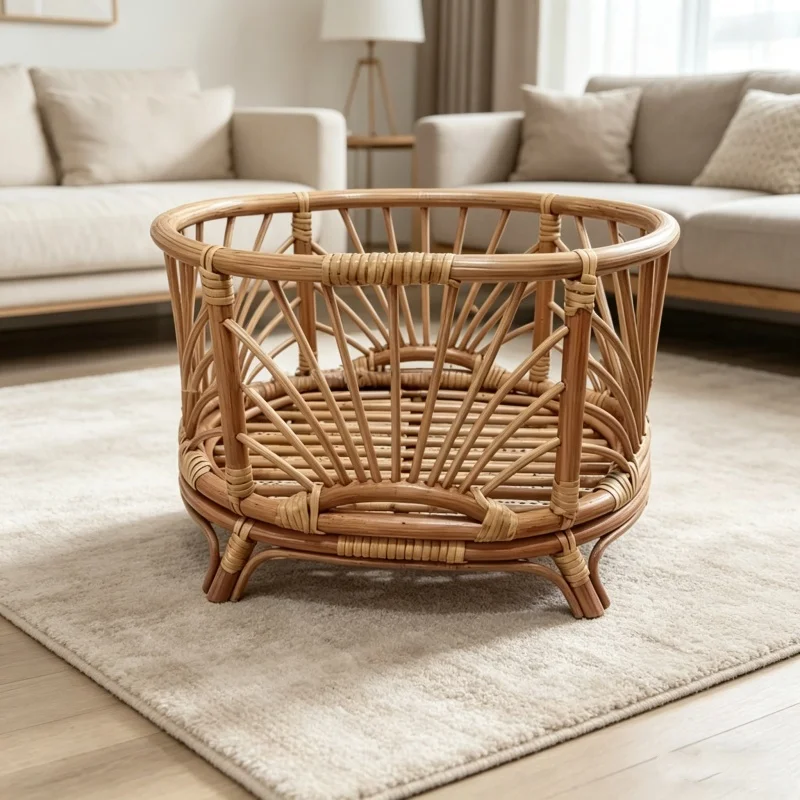 Baby Nursery Chair - Unisex Infant Photo Props Retro Rattan