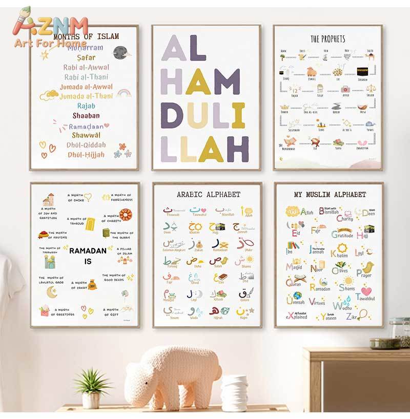 Baby Nursery Ornaments - Islam Muslim Prophets Arabic Alphabet Allah