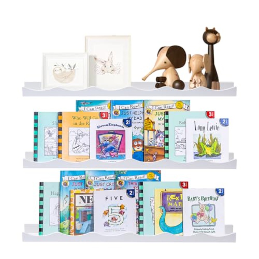 Baby Nursery Shelf - Floating Bookshelf for Floating Shelves for
