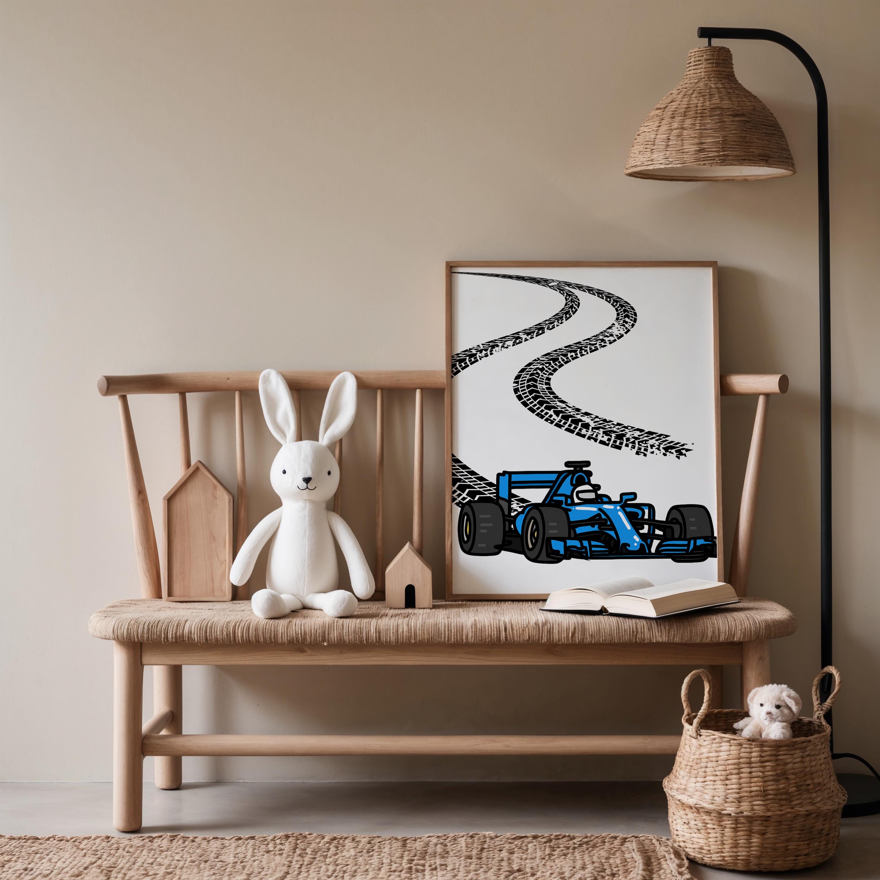 Custom Name Racing Car Nursery - Baby Nursery Room avaliação e preço