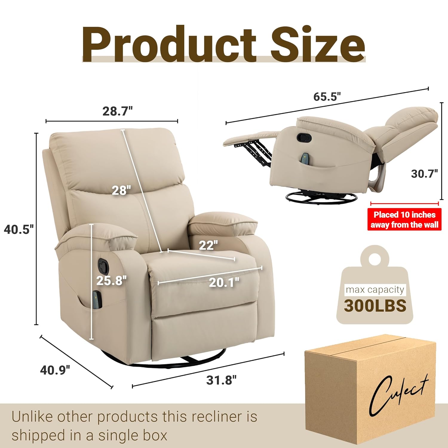360° Swivel Rocking Massage Re - Rocking Chair Nursery avaliação e preço