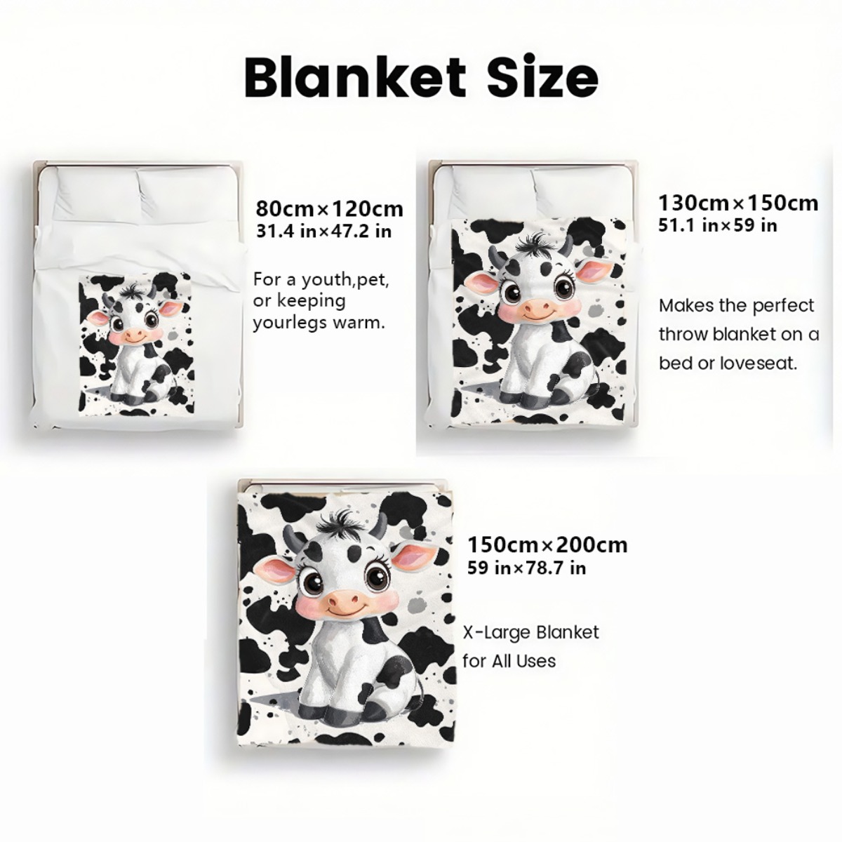 Cute Cartoon Cow Black White S - Baby Nursery Farm Theme avaliação e preço