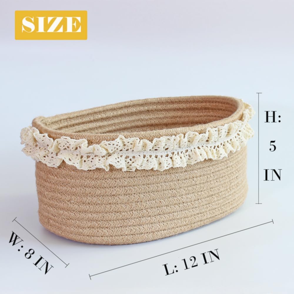 Small Brown Jute Woven Storage - Baby Nursery Shelf avaliação e preço