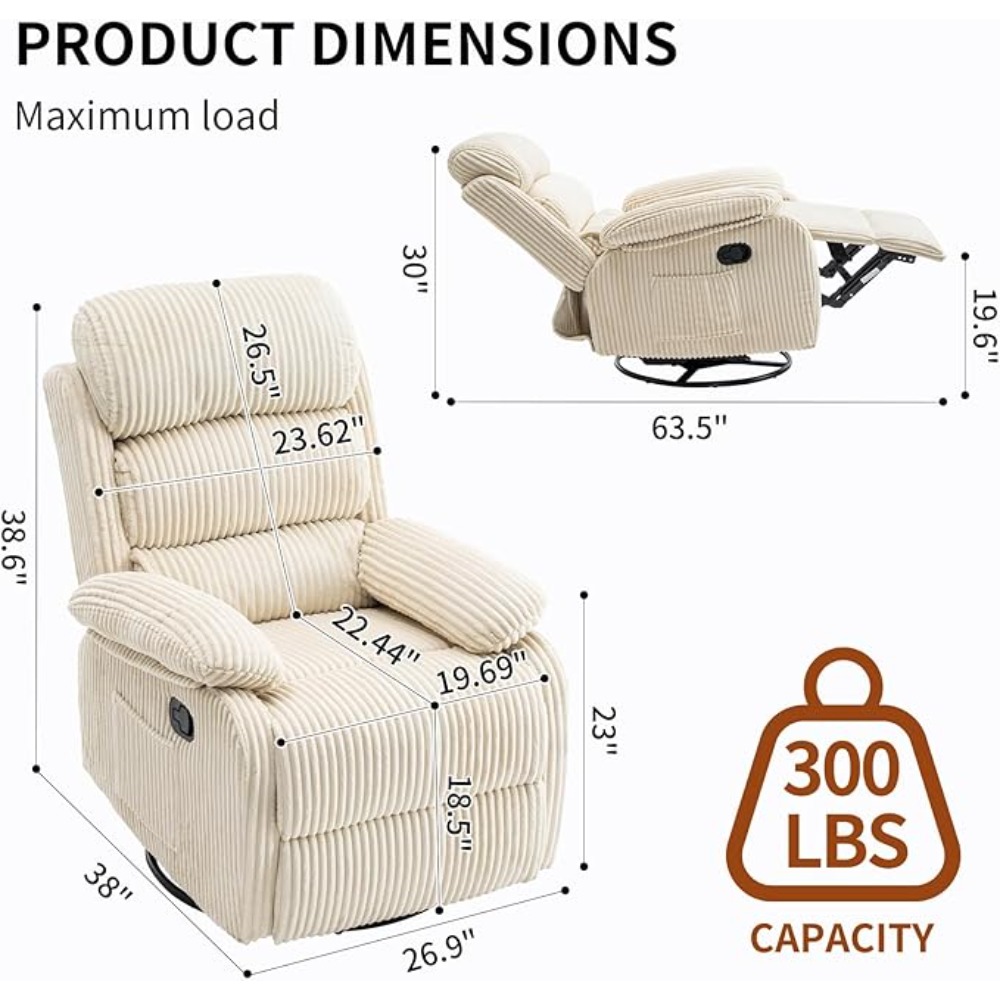 Adult 360° Rocking Recliner Ch - Rocking Chair Nursery avaliação e preço
