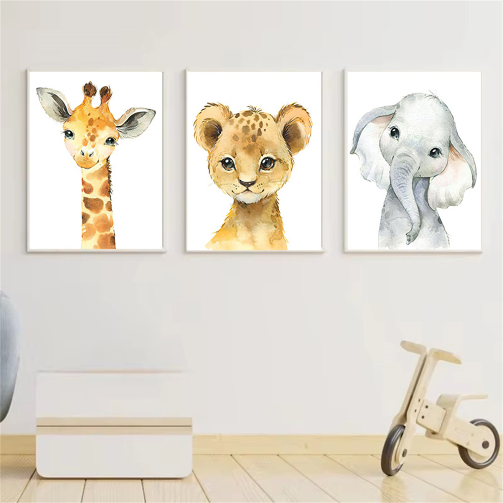 Safari Nursery Decor Set of 3  - Baby Nursery Animal Pictures avaliação e preço