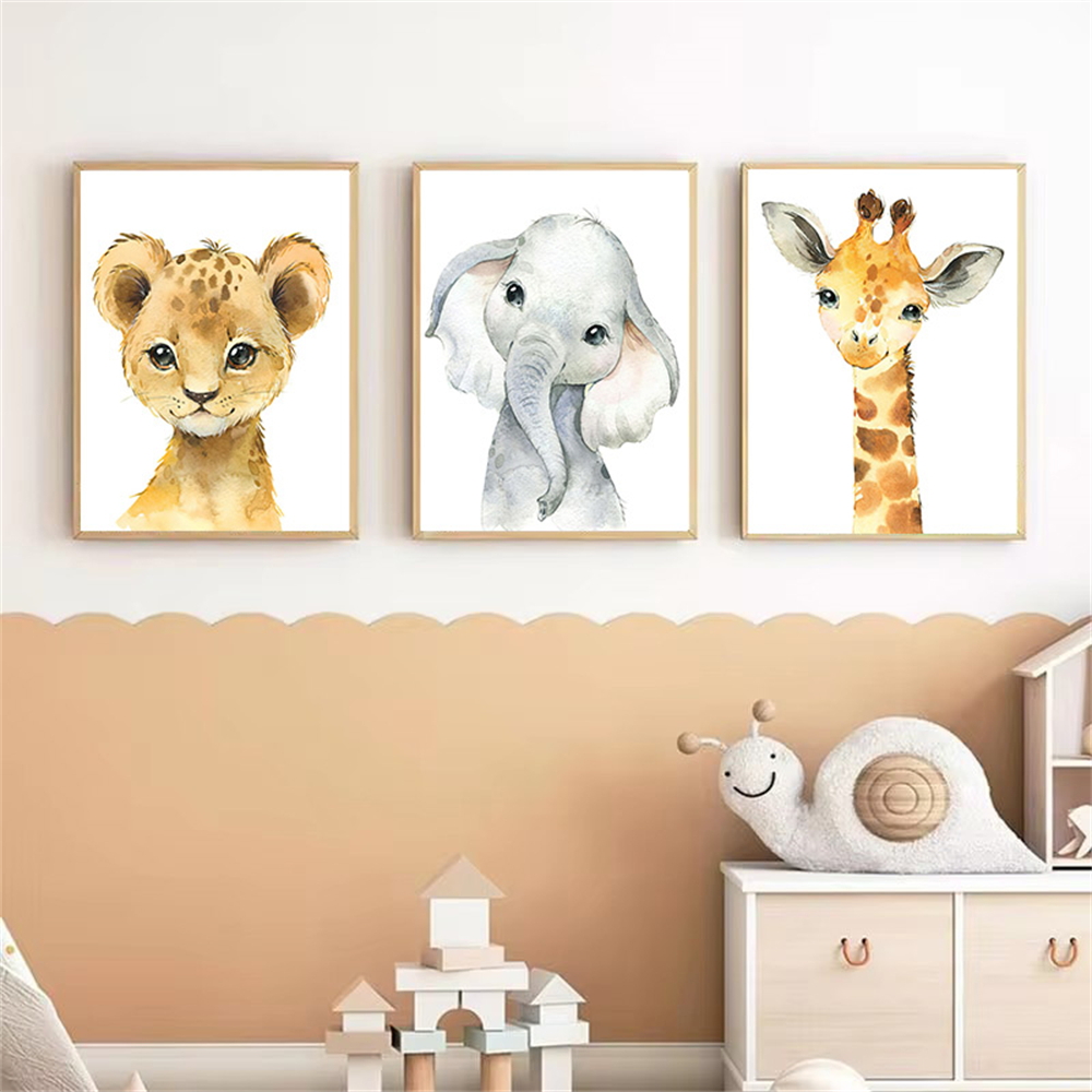 Safari Nursery Decor Set of 3  - Baby Nursery Animal Pictures avaliação e preço