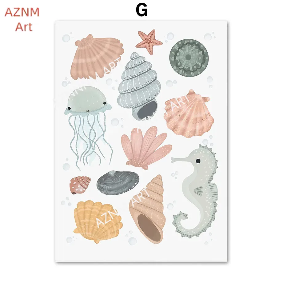 Under the Sea Nursery Wall Art - Baby Nursery Gender Neutral avaliação e preço