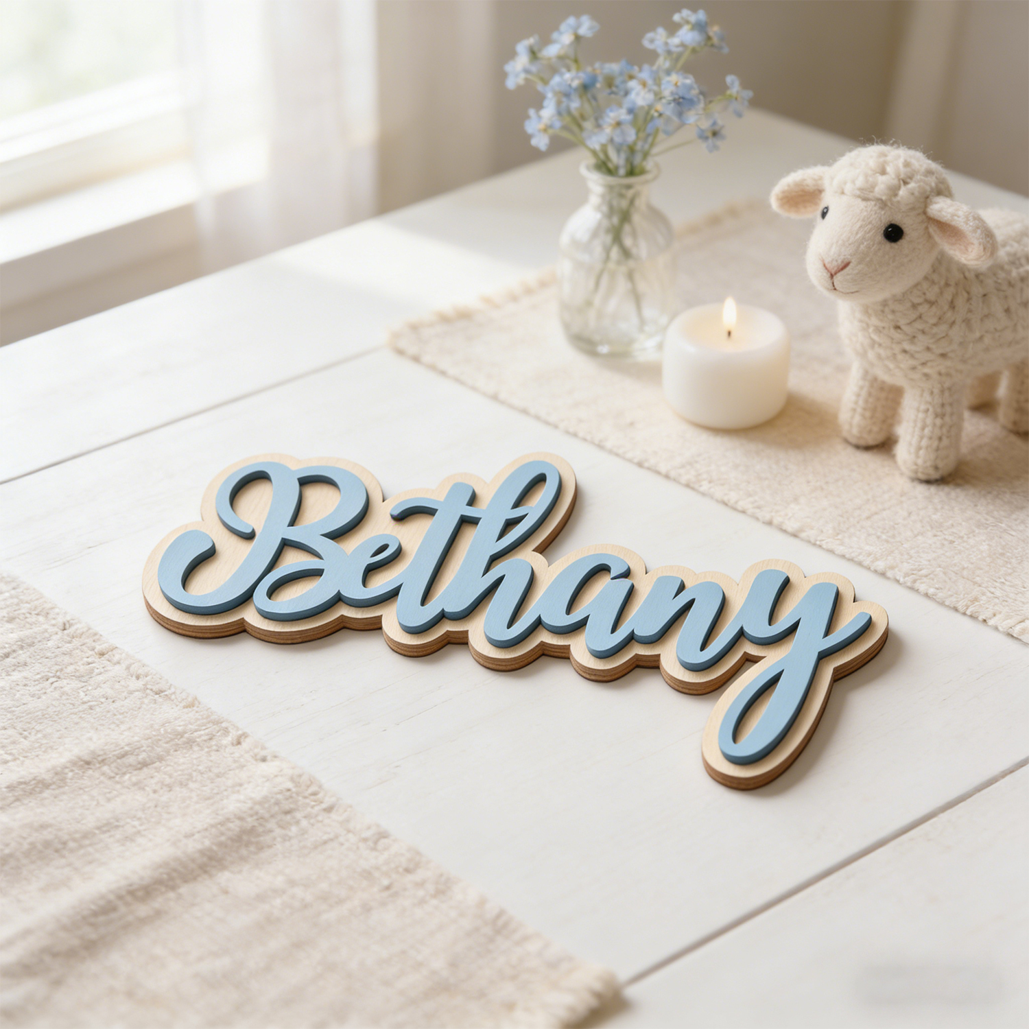 1 Personalized Double-layer Wo - Baby Nursery Ornaments avaliação e preço