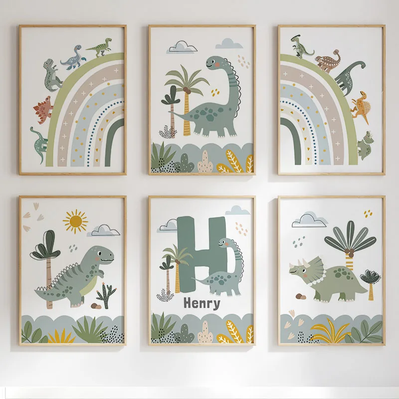 Cute Dinosaur T-Rex Brachiosau - Baby Nursery Room avaliação e preço