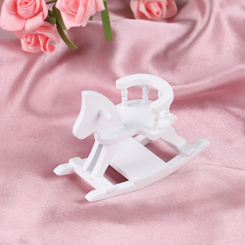 1/12 Dollhouse Miniature White - Rocking Chair Nursery avaliação e preço
