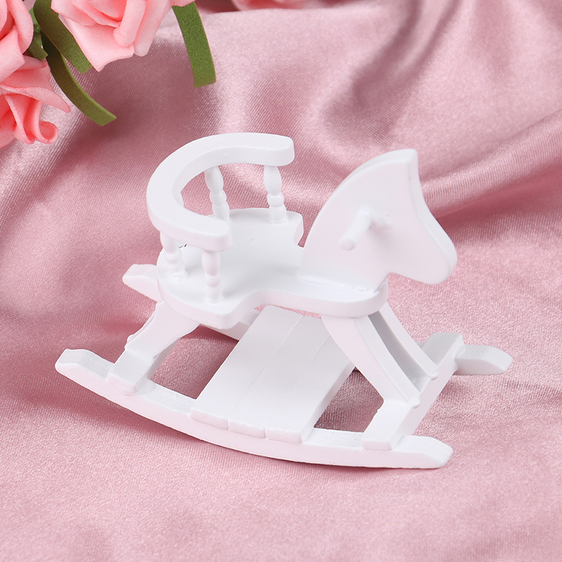 1/12 Dollhouse Miniature White - Rocking Chair Nursery avaliação e preço