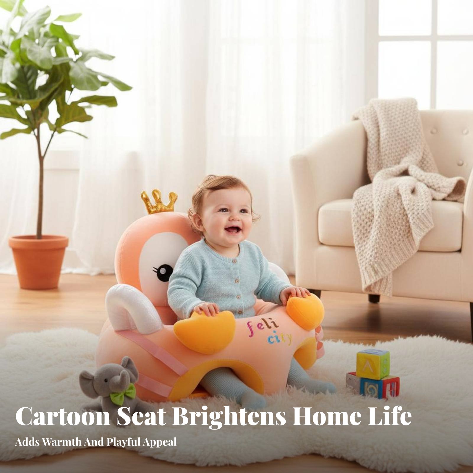 Crown-Shaped Baby Sofa Helps L - Baby Nursery Chair avaliação e preço