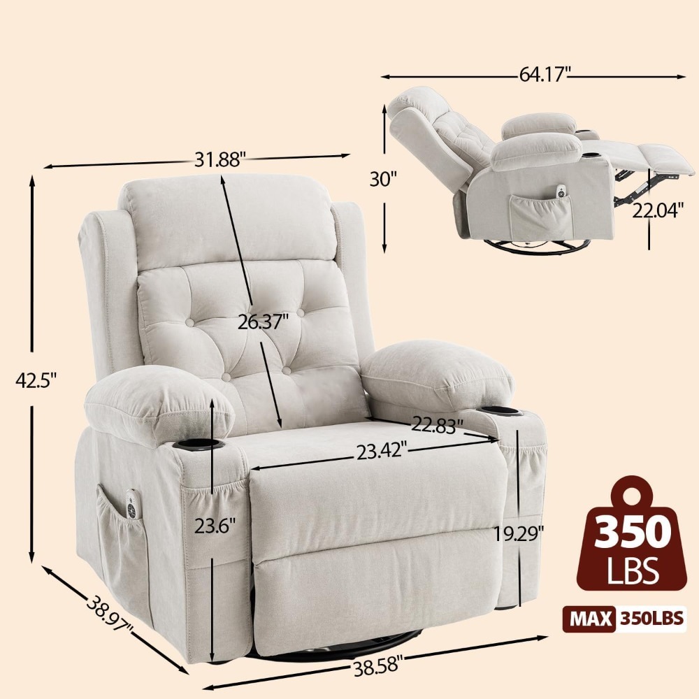 Rocker Swivel Recliner Chair w - Rocking Chair Nursery avaliação e preço