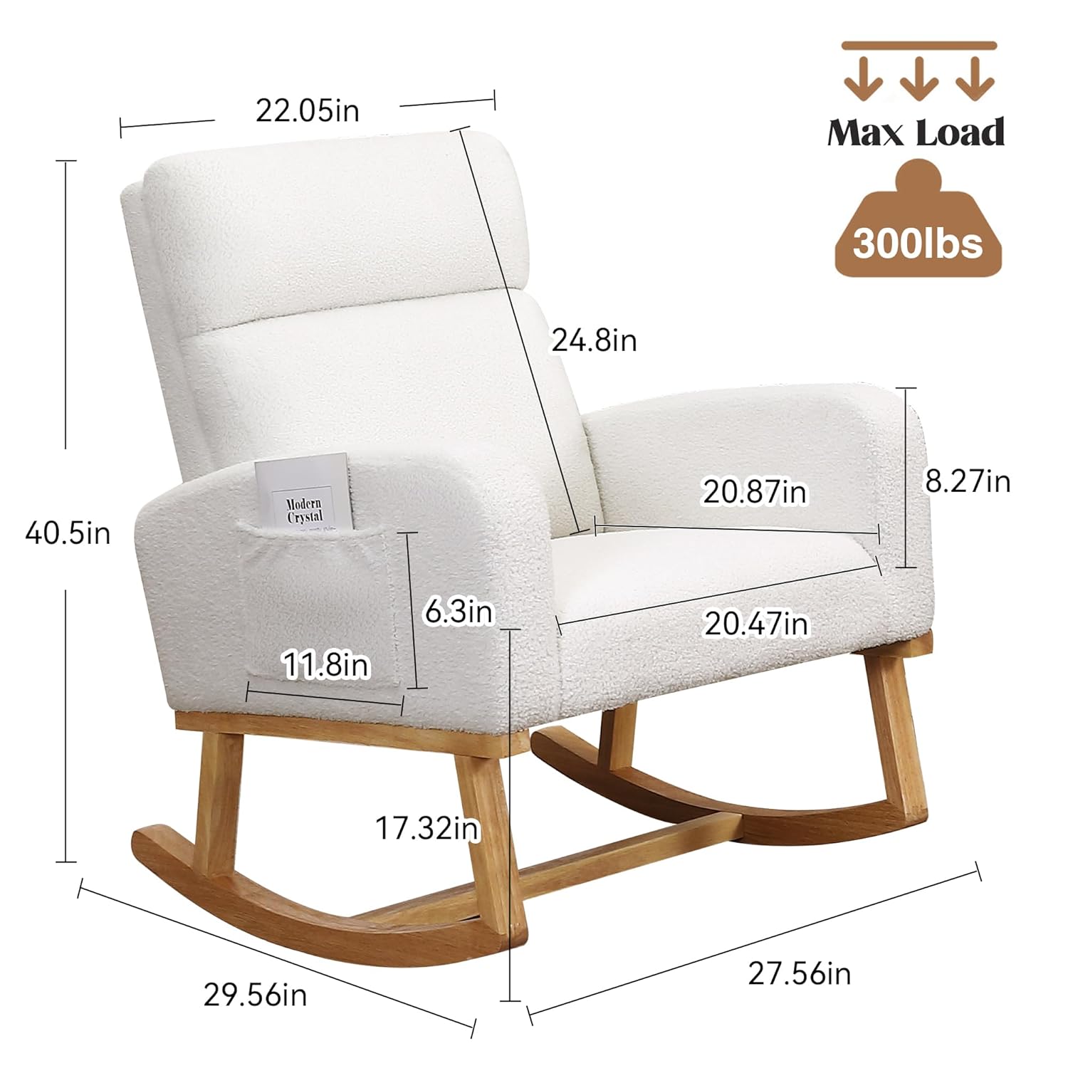 Rocking Chair Nursery, Sherpa  - Rocking Chair Nursery avaliação e preço