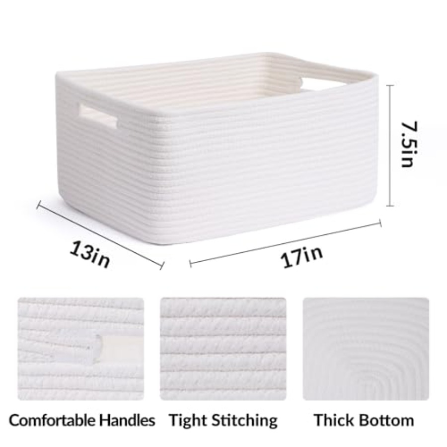 Large Storage Baskets for Orga - Baby Nursery Shelf avaliação e preço