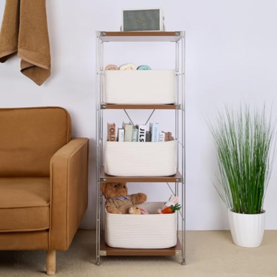 Large Storage Baskets for Orga - Baby Nursery Shelf avaliação e preço