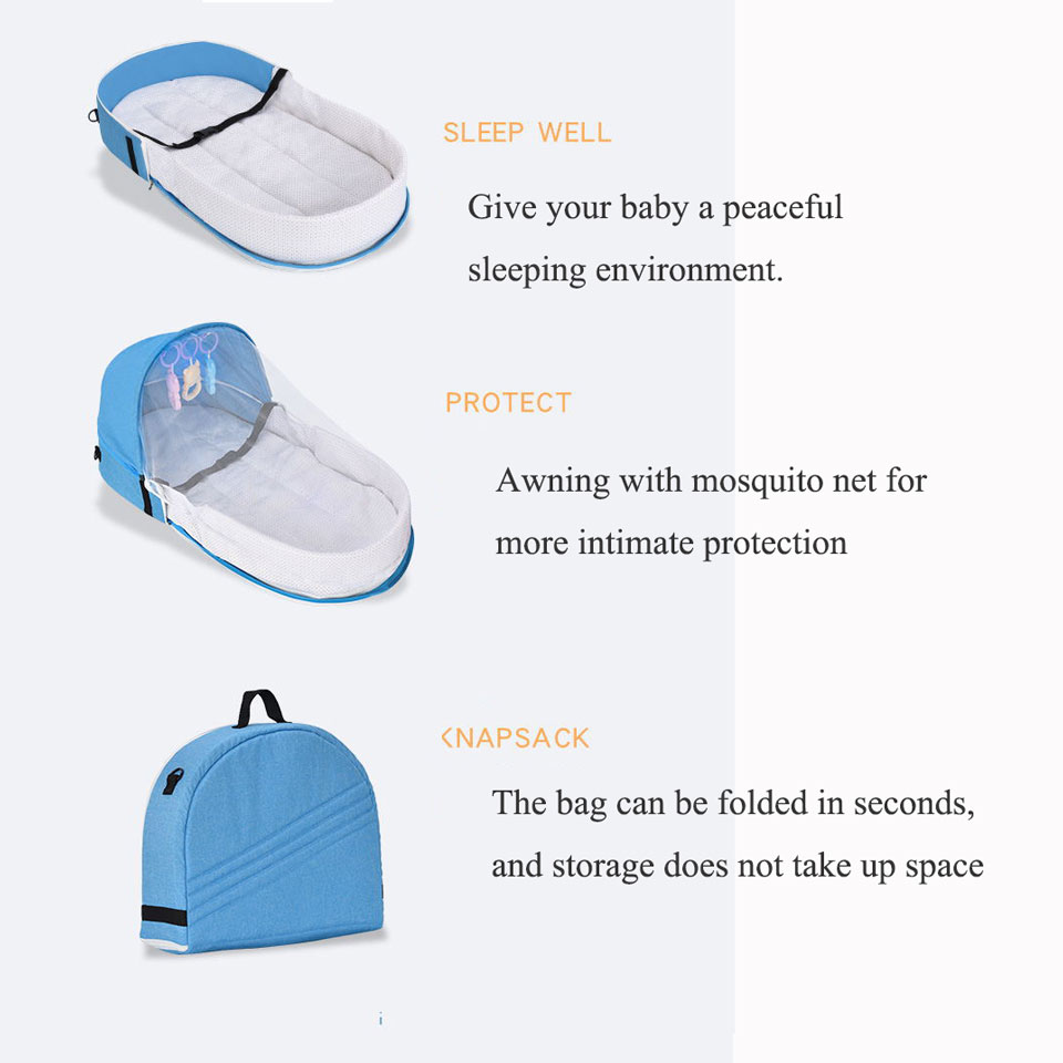 Portable Travel Baby Crib Fold - Rocking Chair Nursery avaliação e preço
