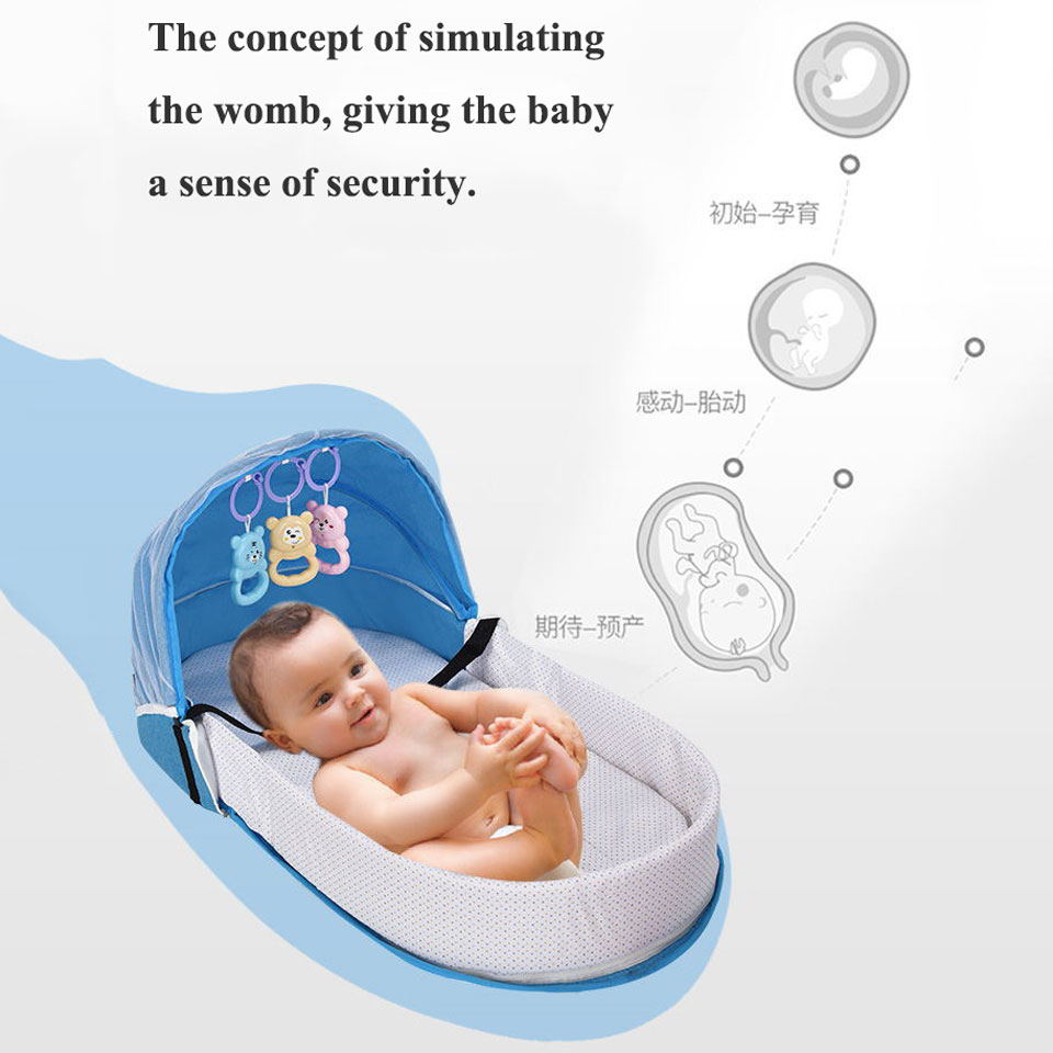 Portable Travel Baby Crib Fold - Rocking Chair Nursery avaliação e preço