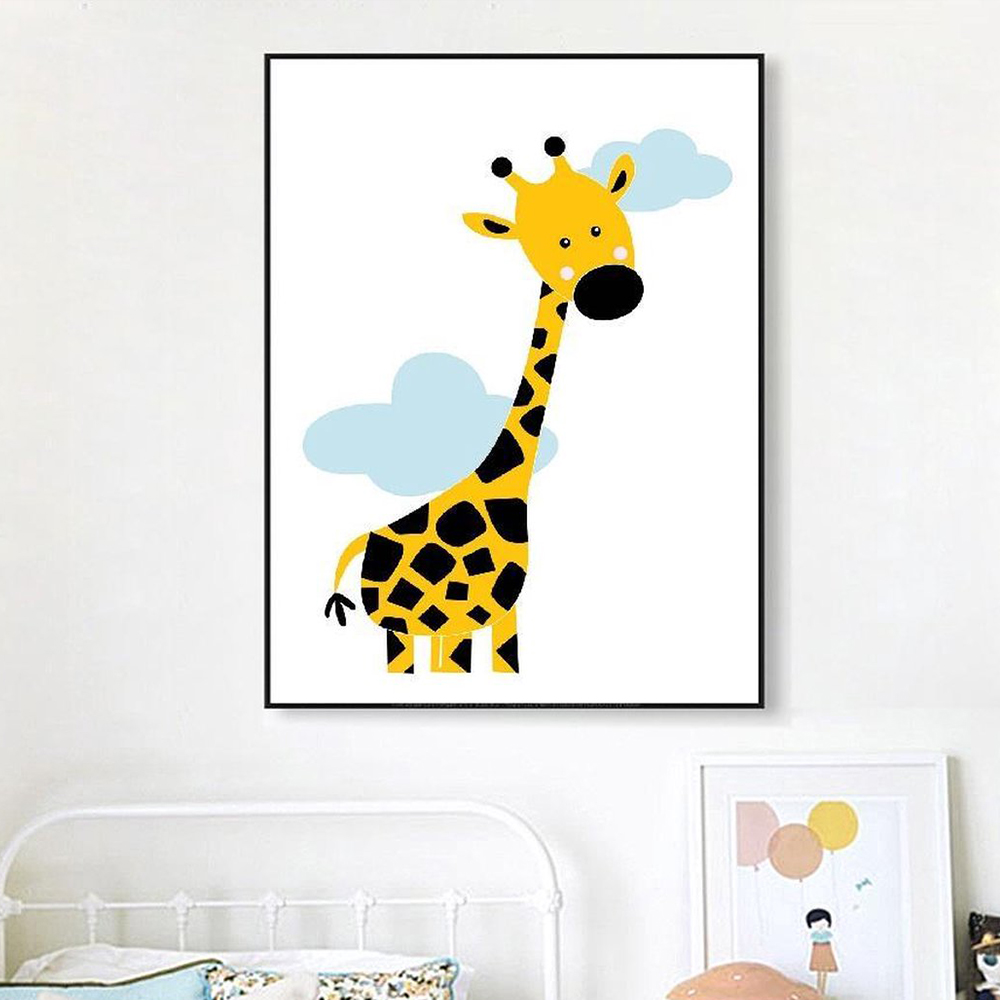 Cartoon Animal Posters Yellow  - Baby Nursery Yellow Walls avaliação e preço