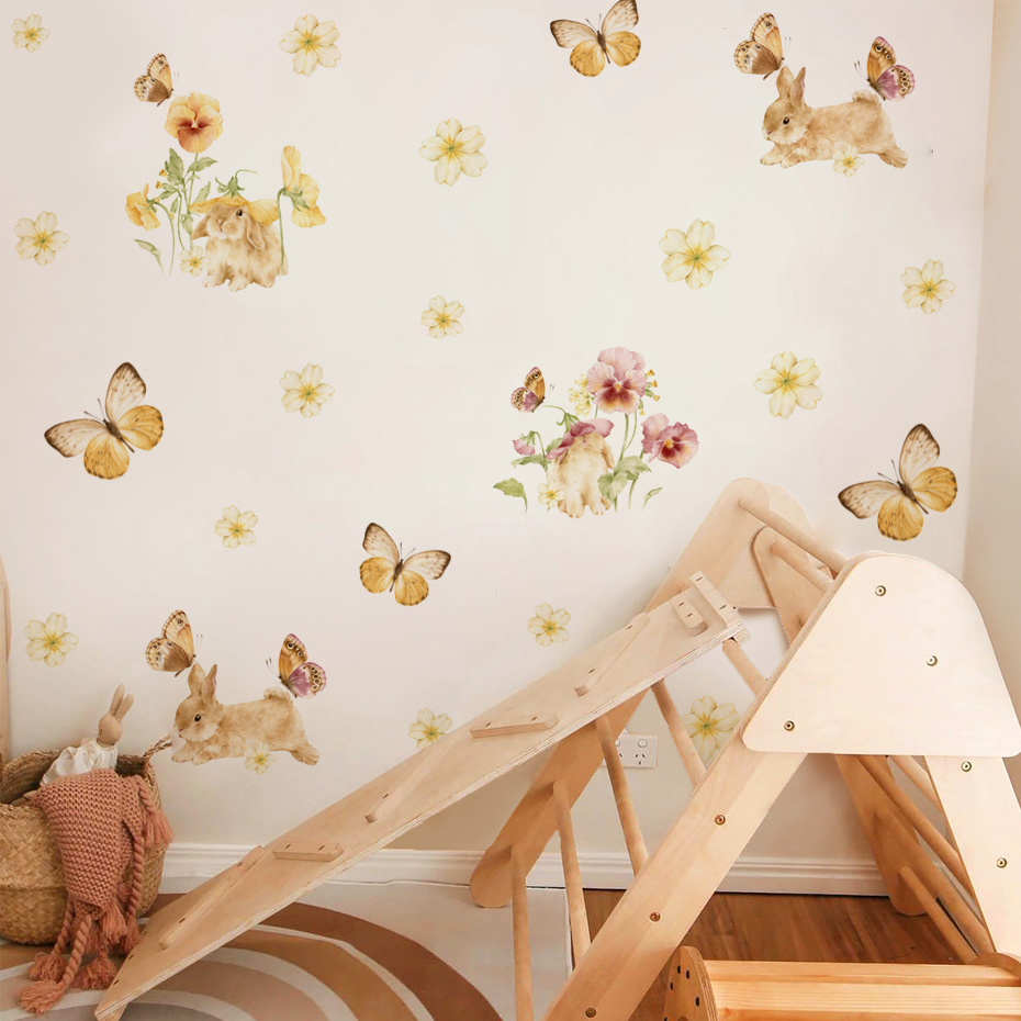 Butterfly Wall Decals Rabbit W - Baby Nursery Yellow Walls avaliação e preço