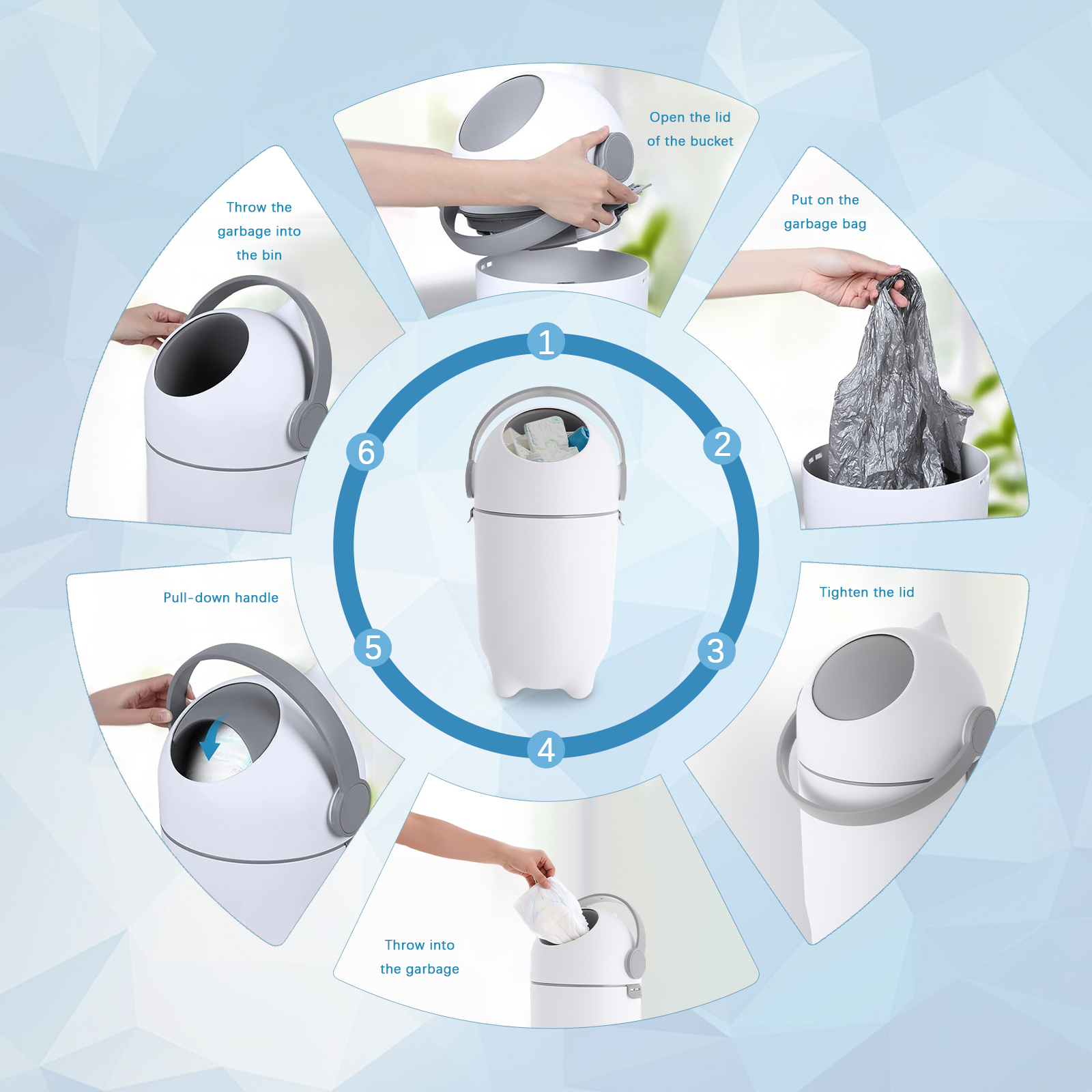 Odorless Diaper Pail, Airtight - Baby Bag Nursery avaliação e preço