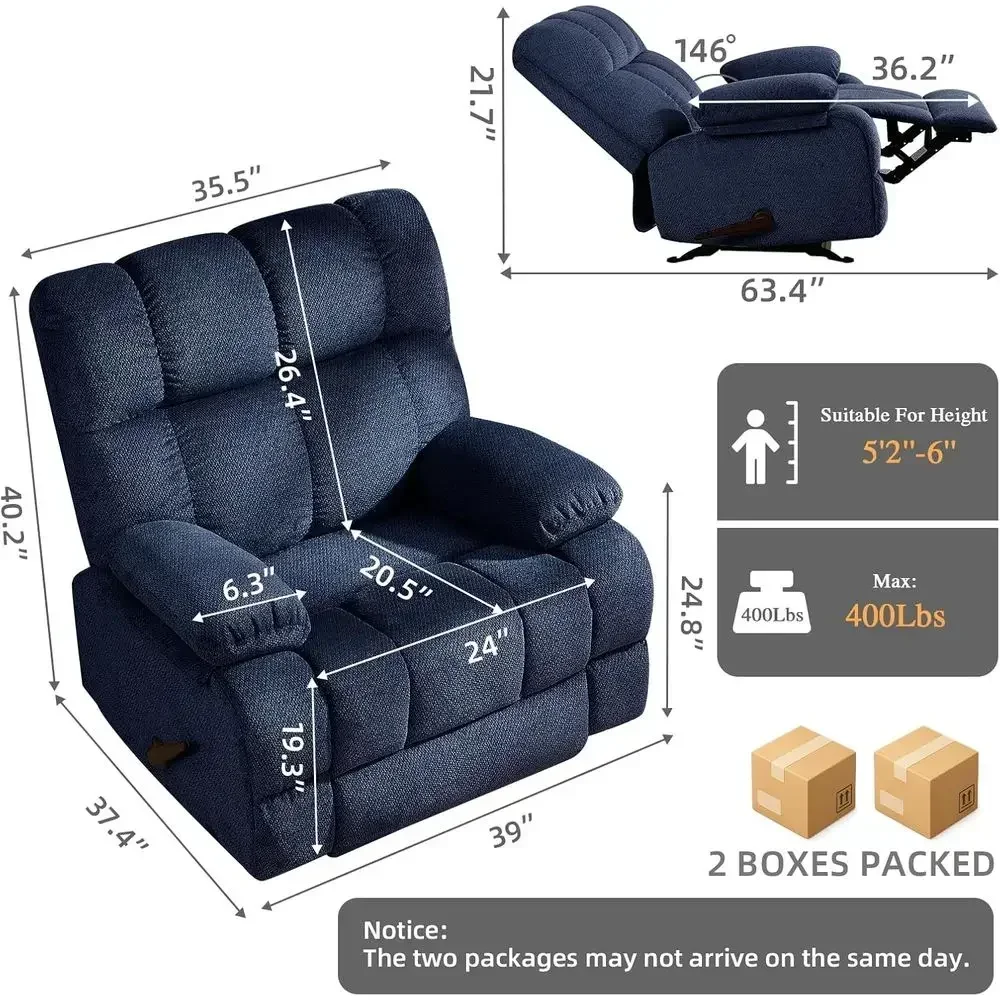 Extra-Wide Manual Rocking Recl - Rocking Chair Nursery avaliação e preço