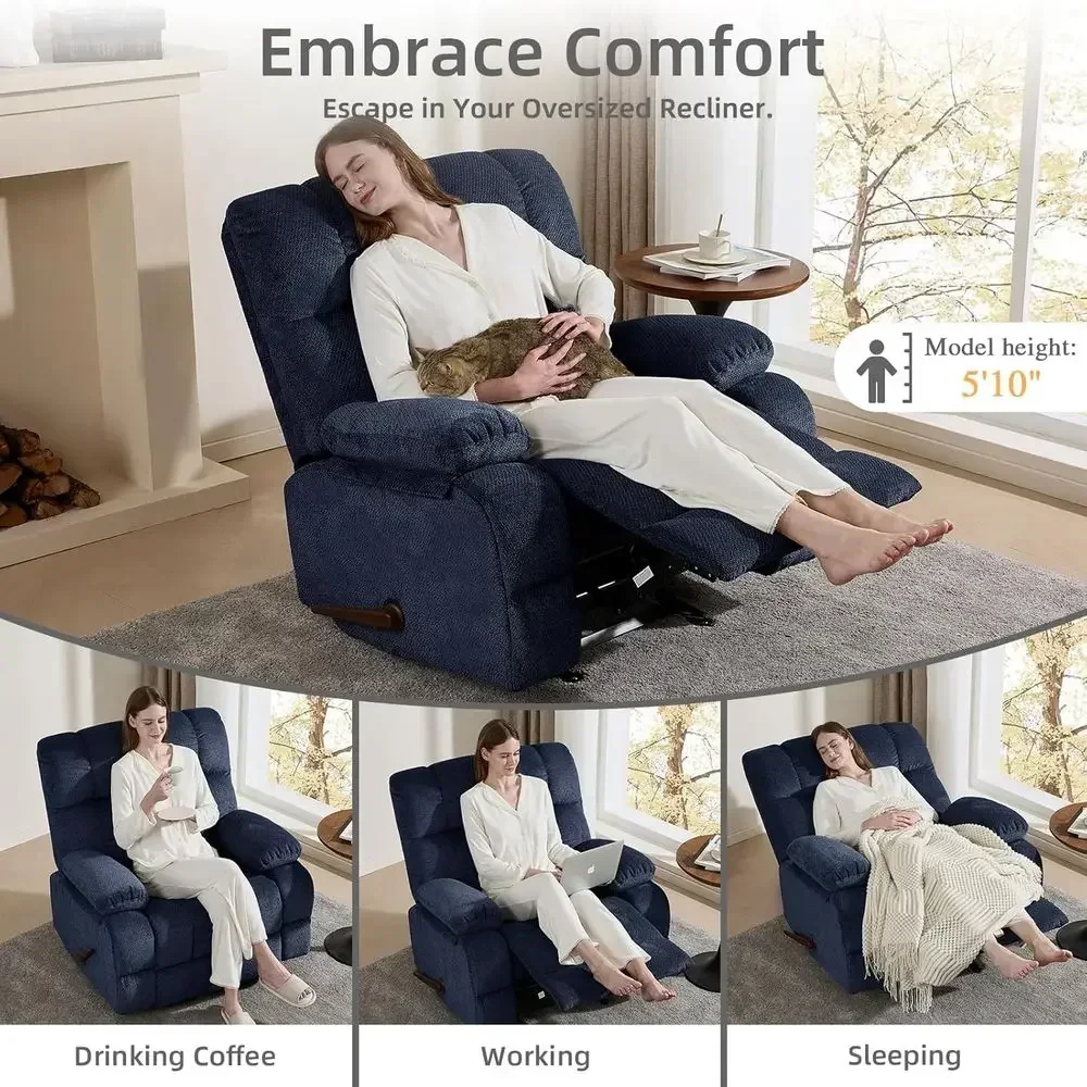 Extra-Wide Manual Rocking Recl - Rocking Chair Nursery avaliação e preço