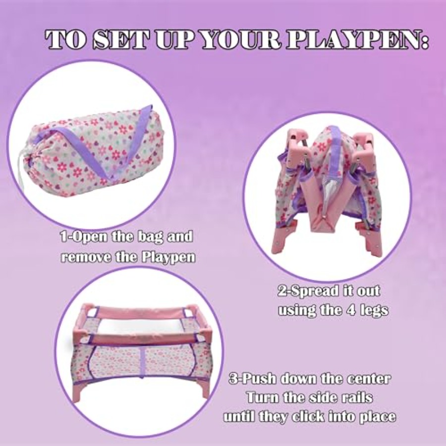 Baby Doll Nursery Playset Bed  - Baby Nursery Chair avaliação e preço
