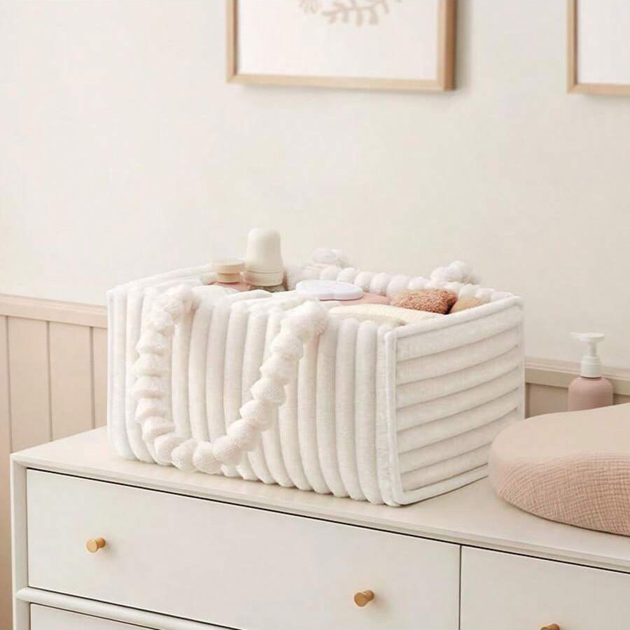 Flannel Diaper Caddy Organizer - Baby Nursery Organization Ideas avaliação e preço