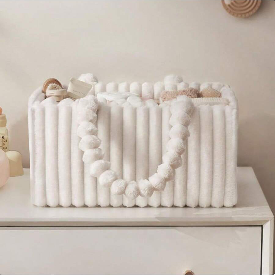 Flannel Diaper Caddy Organizer - Baby Nursery Organization Ideas avaliação e preço