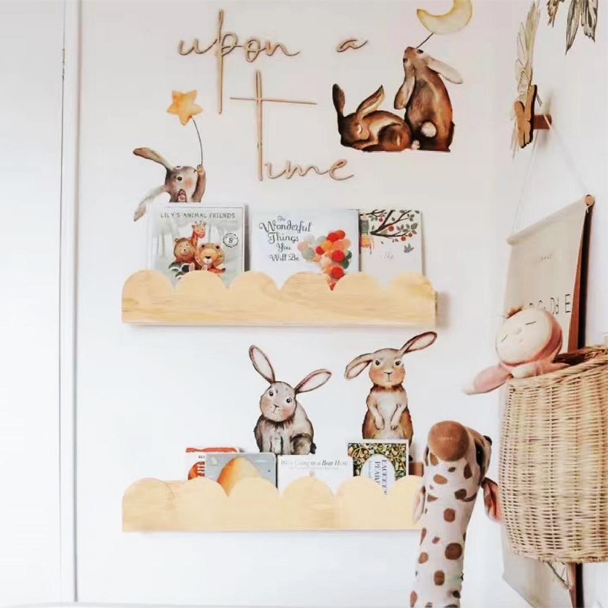 Boho Wooden Wall Shelf, Natura - Baby Nursery Shelf avaliação e preço