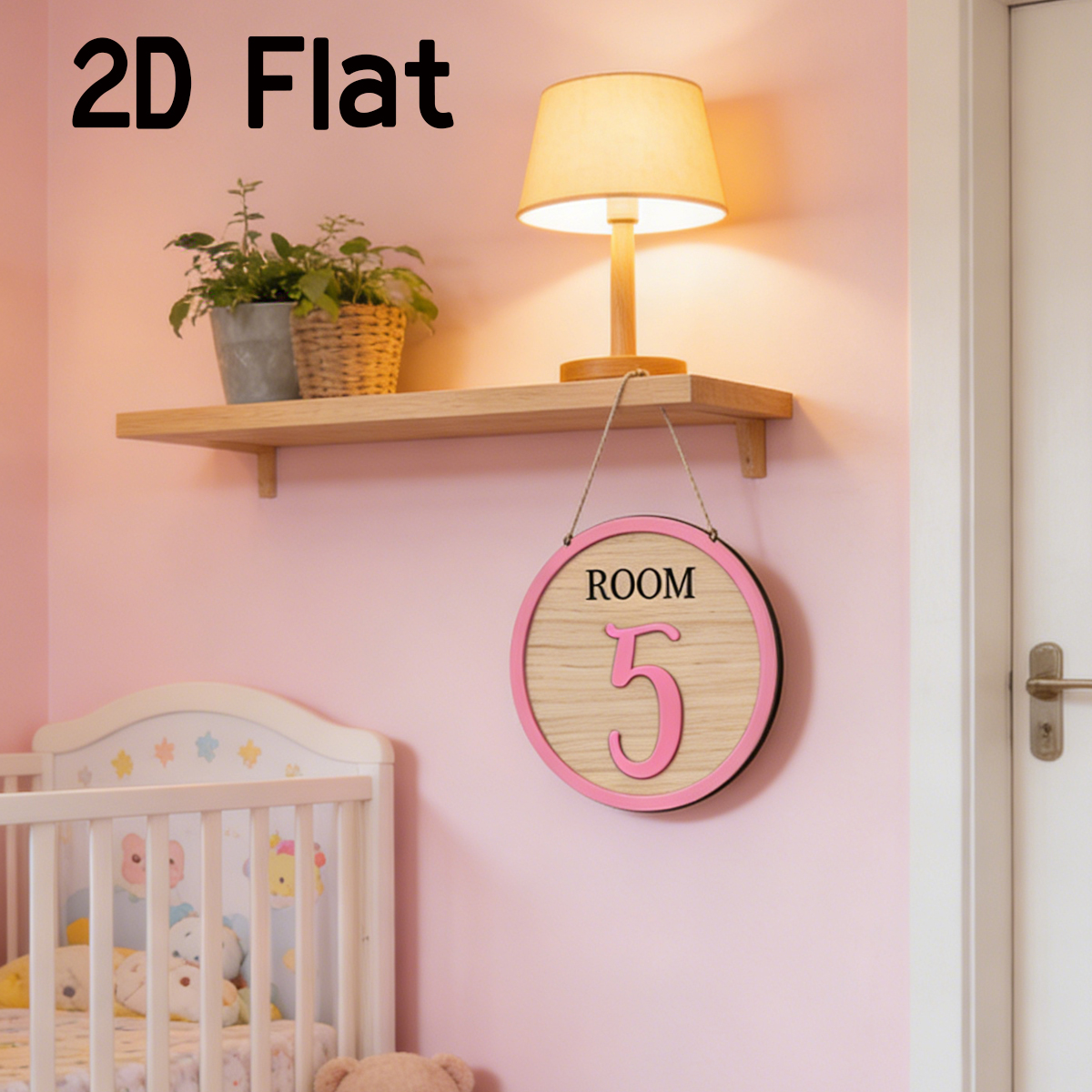 1Pc Cutom Pink Room Number Woo - Baby Nursery Room avaliação e preço