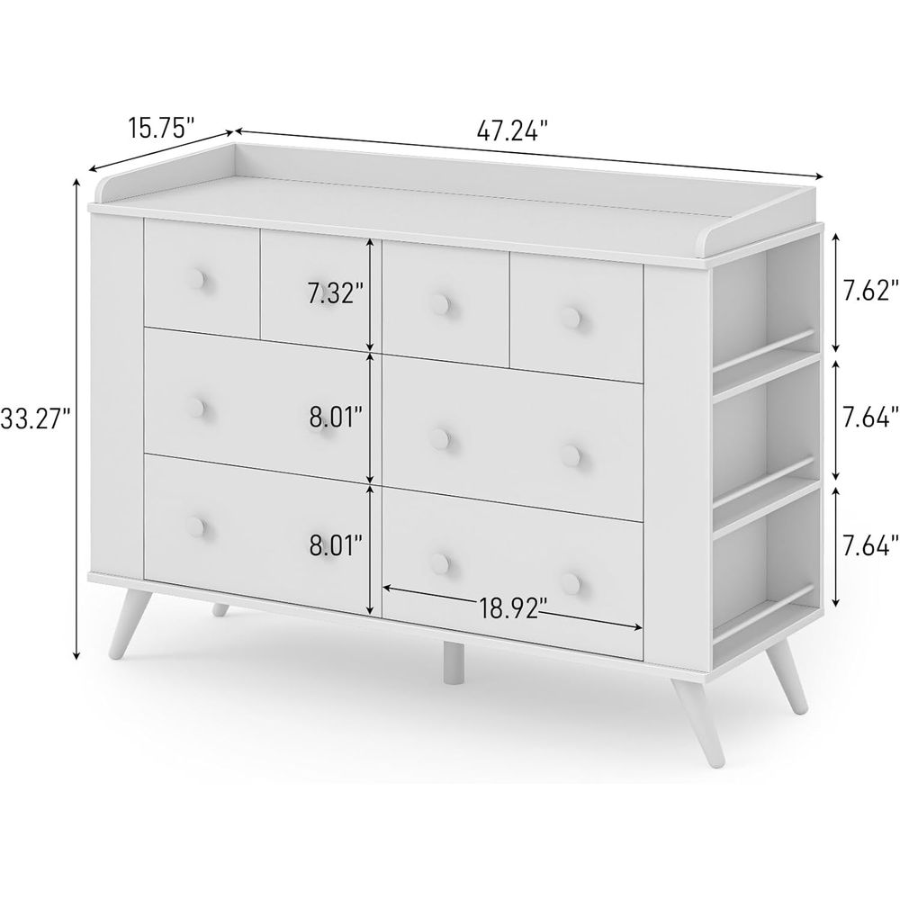 Children's 8-Drawer Dresser, N - Baby Nursery Shelf avaliação e preço