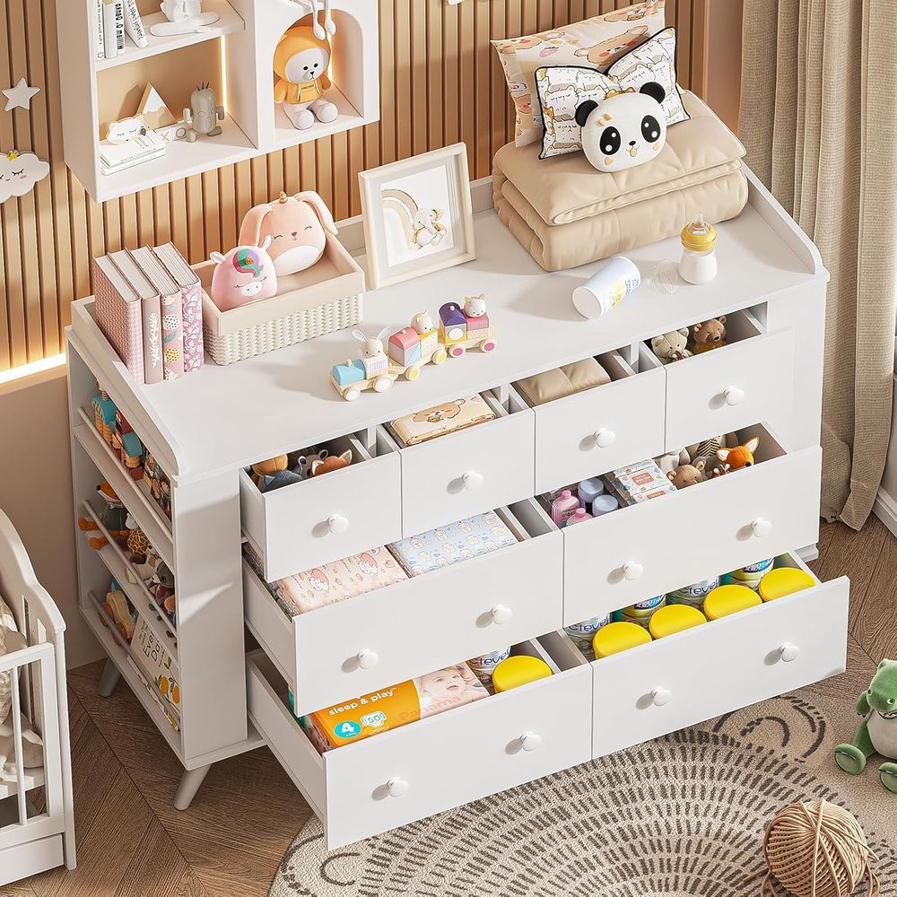 Children's 8-Drawer Dresser, N - Baby Nursery Shelf avaliação e preço