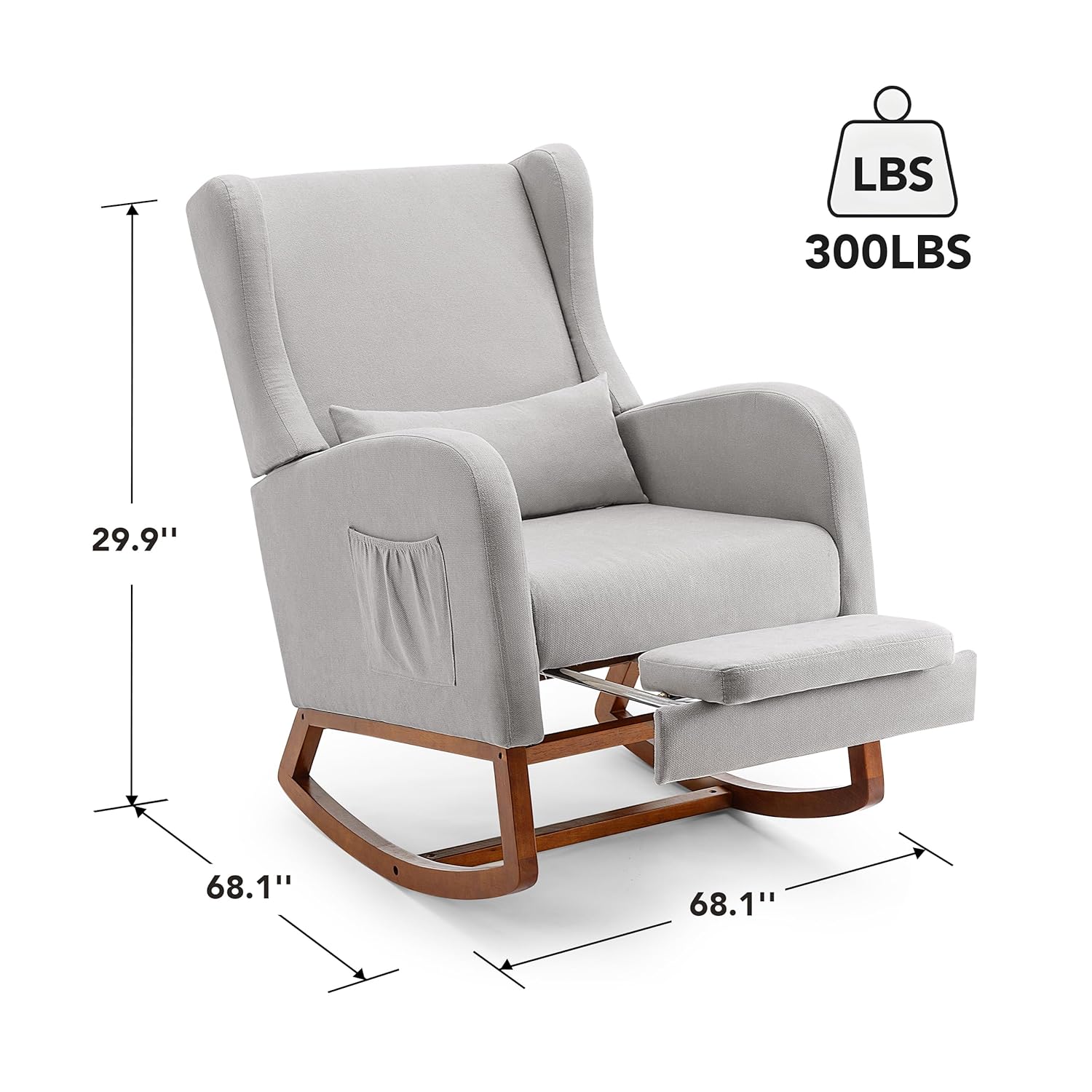 Nursery Rocking Chair with Foo - Rocking Chair Nursery avaliação e preço
