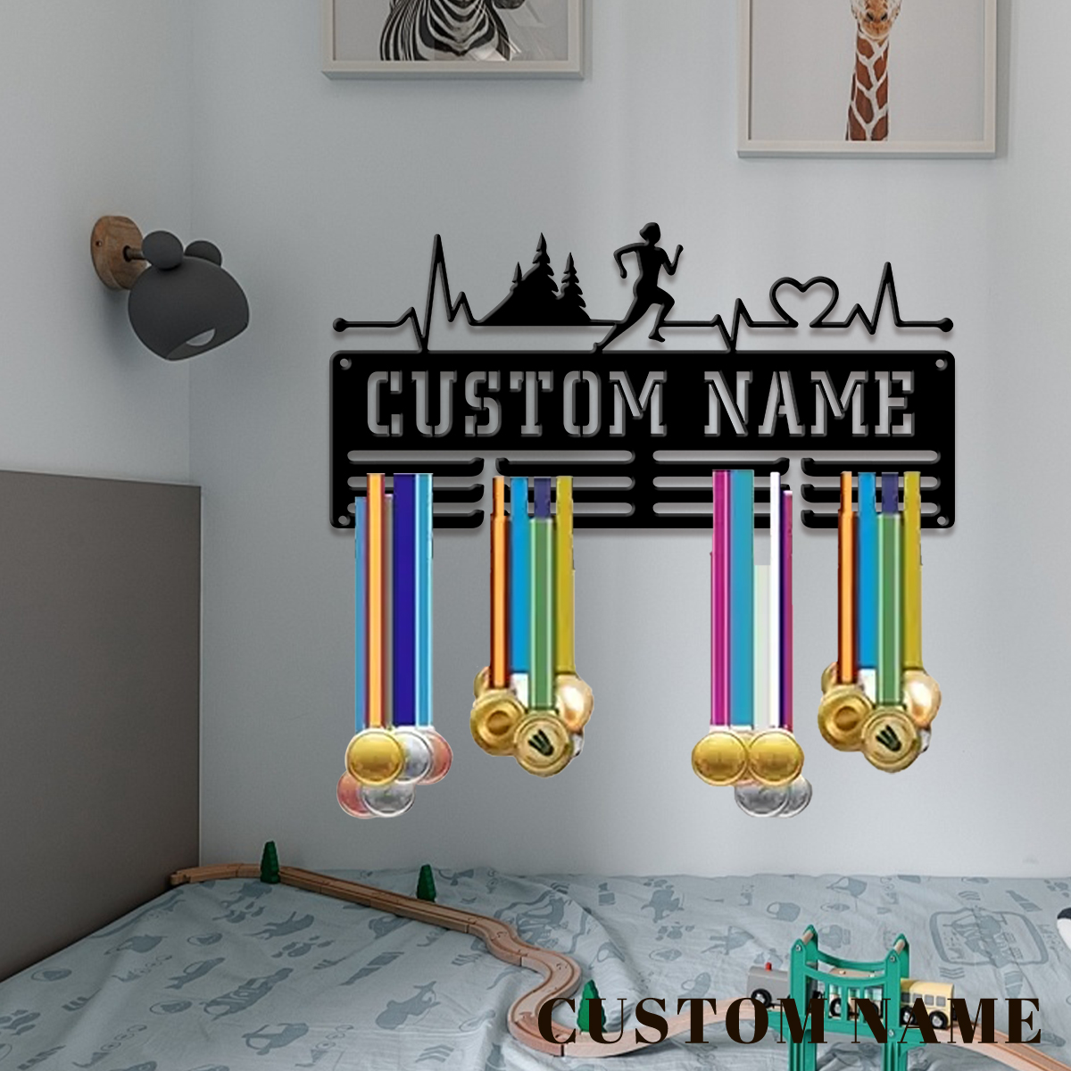 custom Marathon Sports Metal m - Baby Nursery Ornaments avaliação e preço