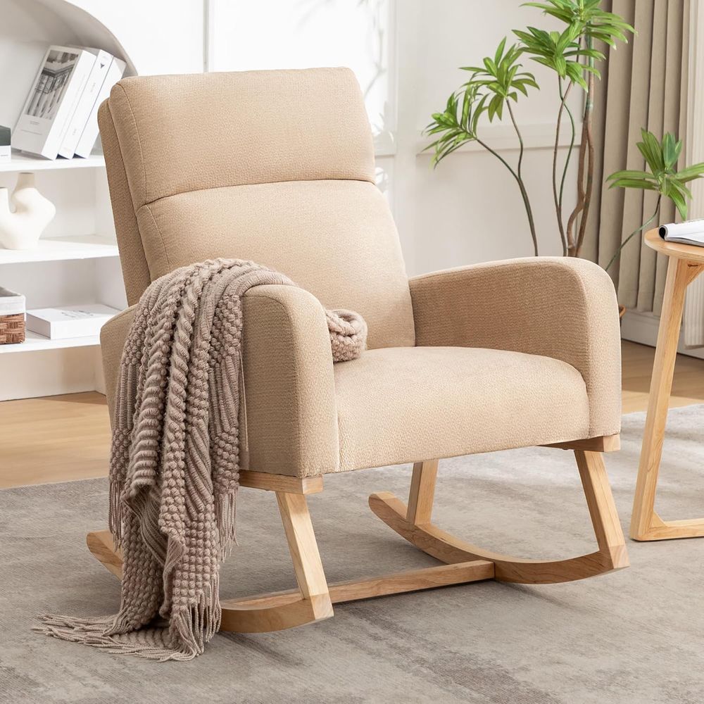 Upholstered Fabric Nursery Roc - Rocking Chair Nursery avaliação e preço