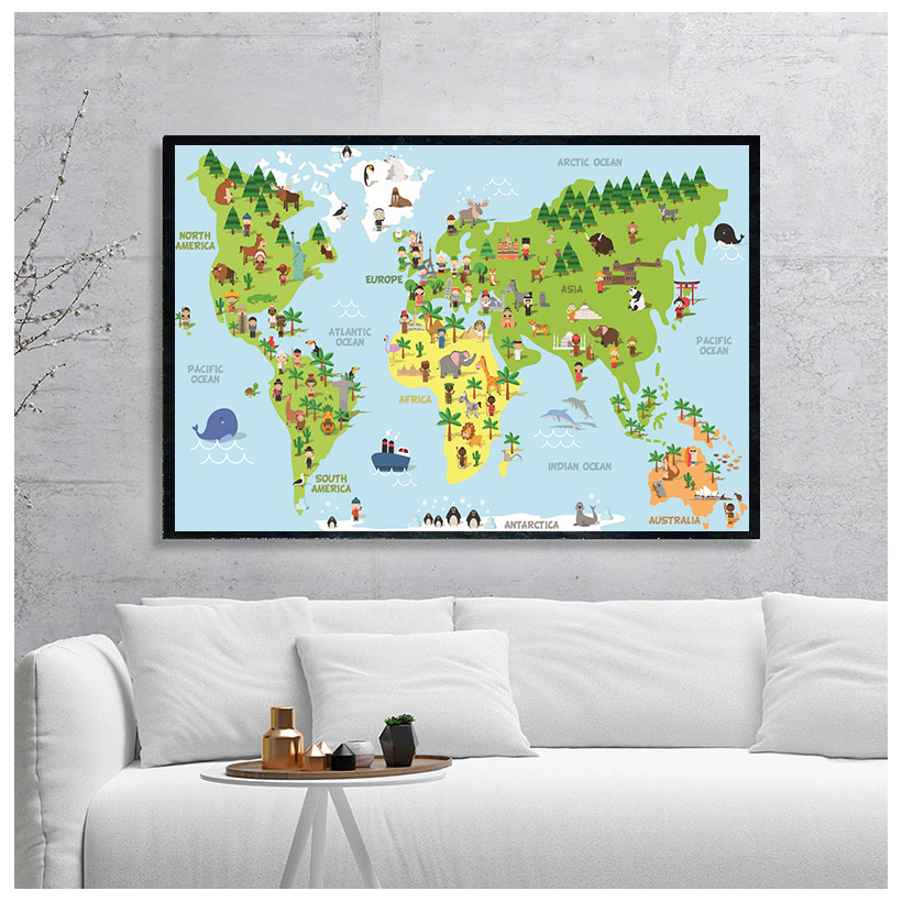 Sea Life Continents Animal Wor - Baby Nursery Animal Pictures avaliação e preço
