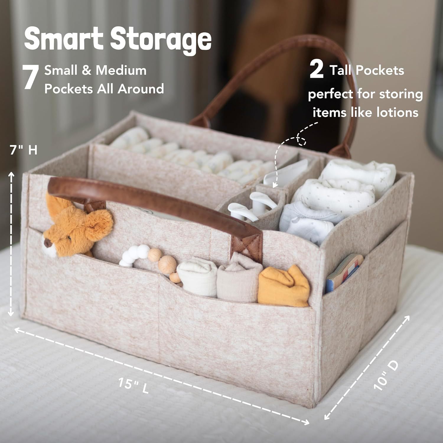 Baby Felt Storage Nursery Orga - Baby Nursery Shelf avaliação e preço