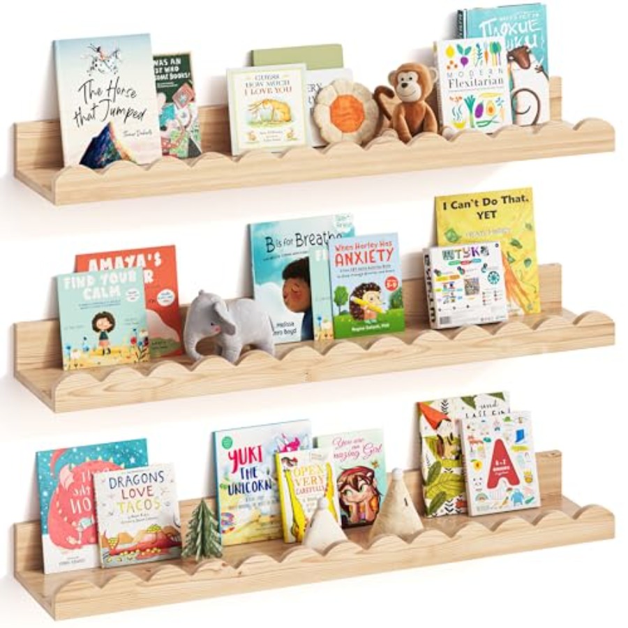 Nursery Book Shelves, Set of 3 - Baby Nursery Shelf avaliação e preço