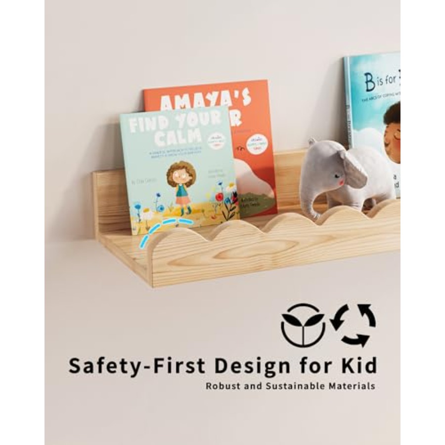 Nursery Book Shelves, Set of 3 - Baby Nursery Shelf avaliação e preço