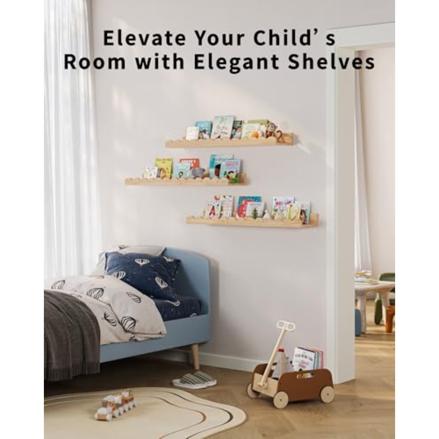 Nursery Book Shelves, Set of 3 - Baby Nursery Shelf avaliação e preço