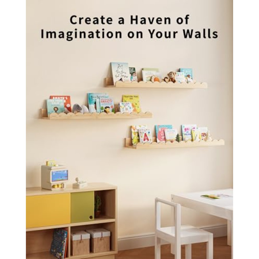 Nursery Book Shelves, Set of 3 - Baby Nursery Shelf avaliação e preço