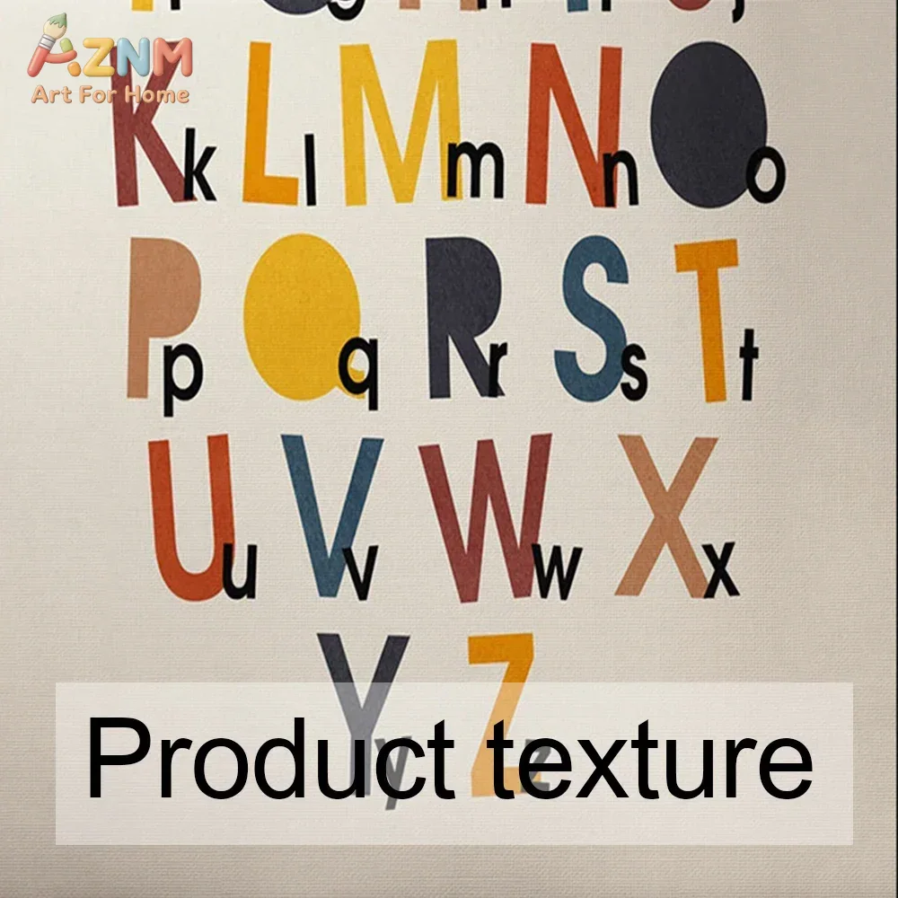 Rainbow Alphabet Poster Educat - Baby Nursery Ornaments avaliação e preço