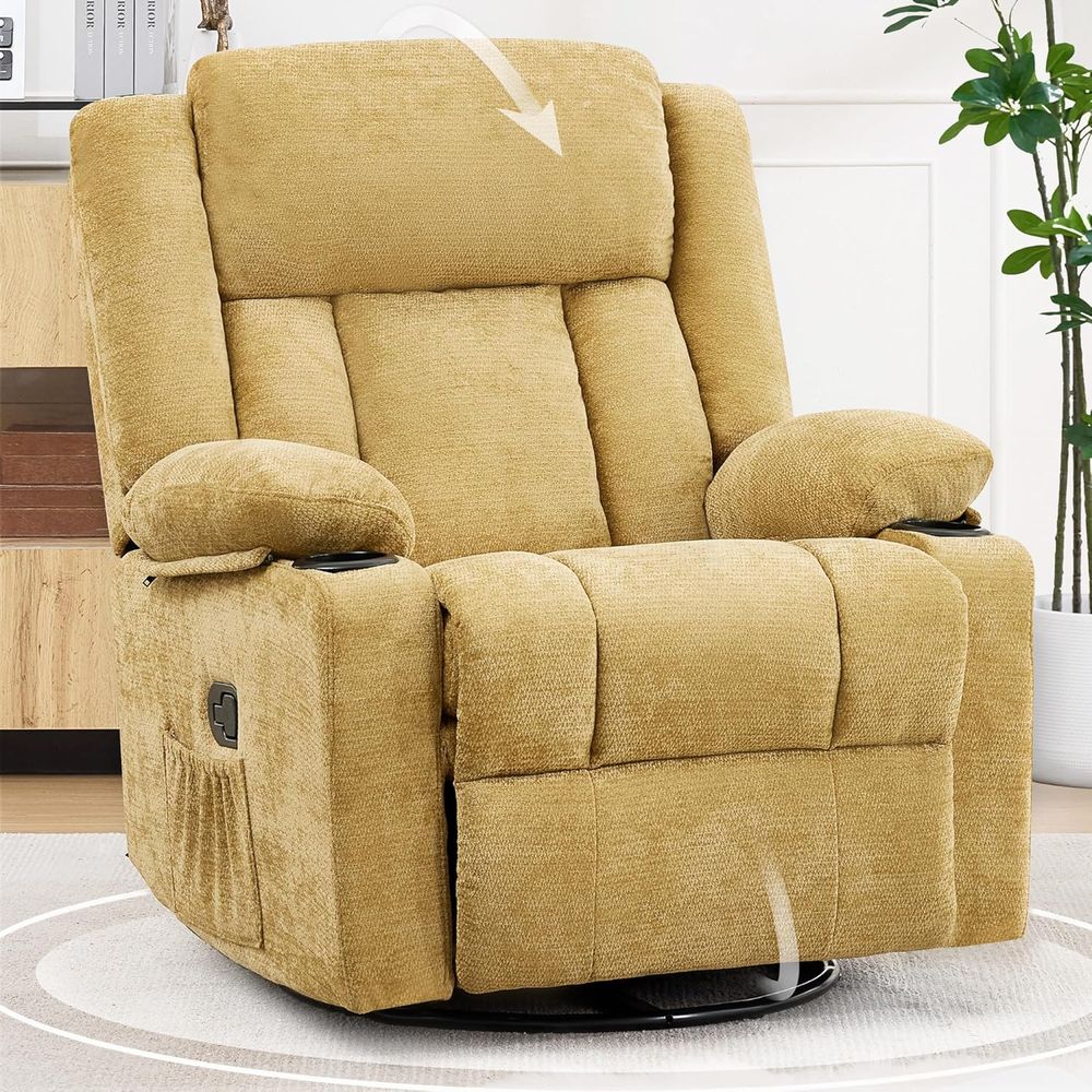 360° Swivel Rocker Recliner Ch - Rocking Chair Nursery avaliação e preço