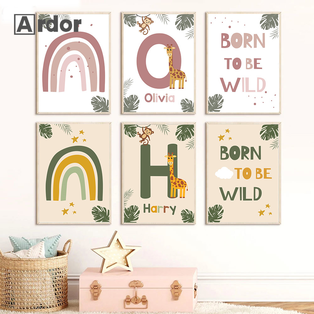 Nordic Jungle Animal Posters C - Baby Nursery Animal Pictures avaliação e preço