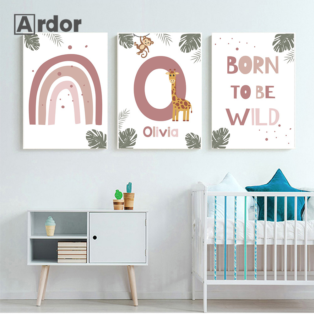 Nordic Jungle Animal Posters C - Baby Nursery Animal Pictures avaliação e preço