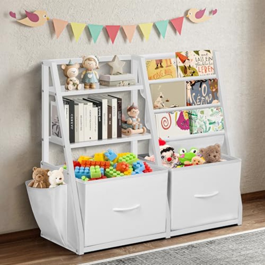 Bookshelf and Toy Storage Book - Baby Nursery Shelf avaliação e preço