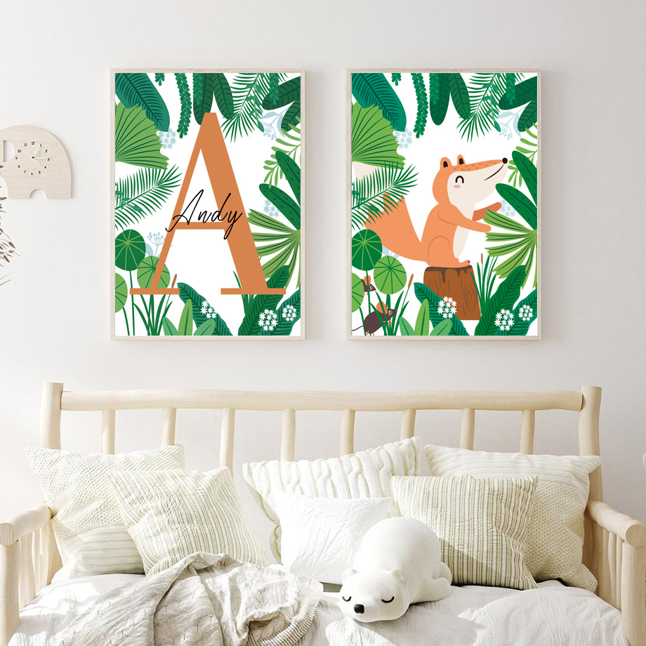 Jungle Safari Nursery Wall Art - Baby Nursery Gender Neutral avaliação e preço